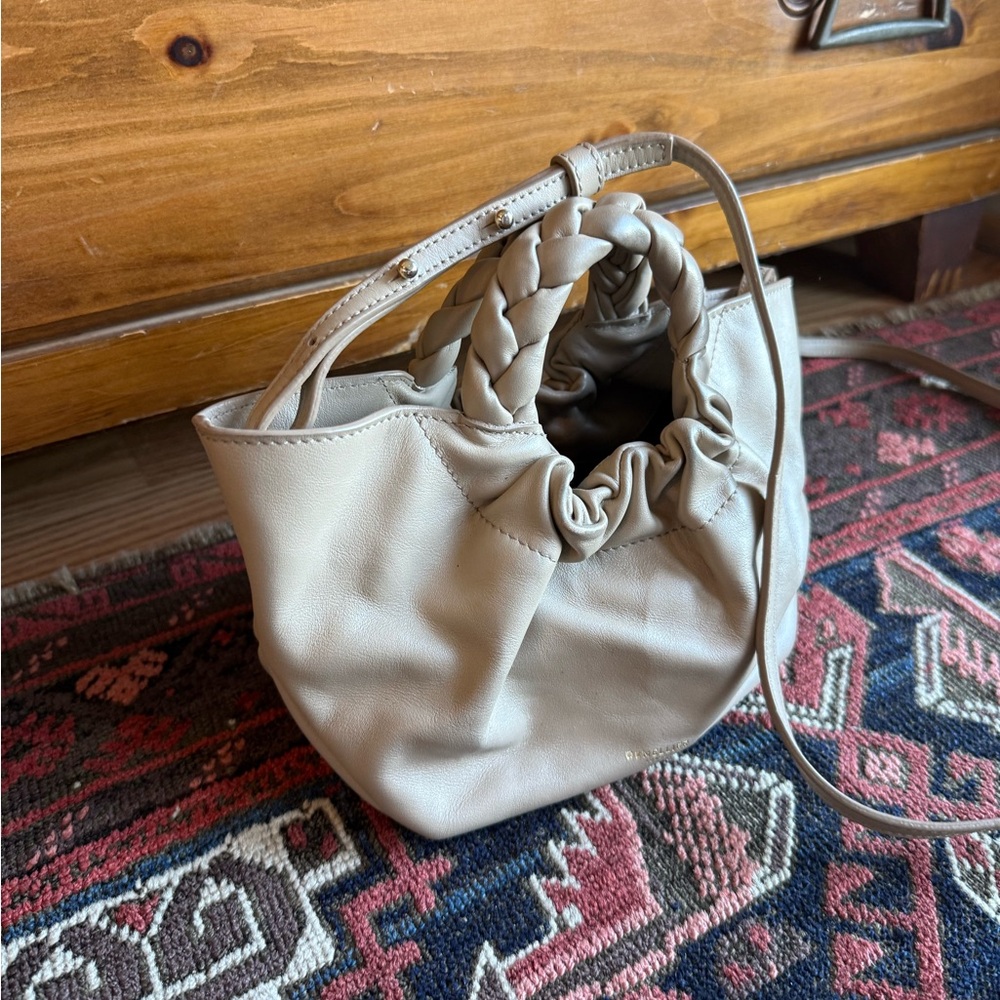 DeMellier Braided Handle Tan Shoulder Bag